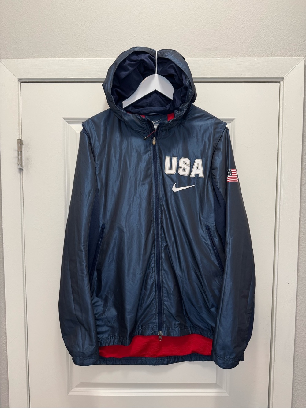Nike USA Basketball Hyper Elite Navy Blue Middleweight Authentic Jacket